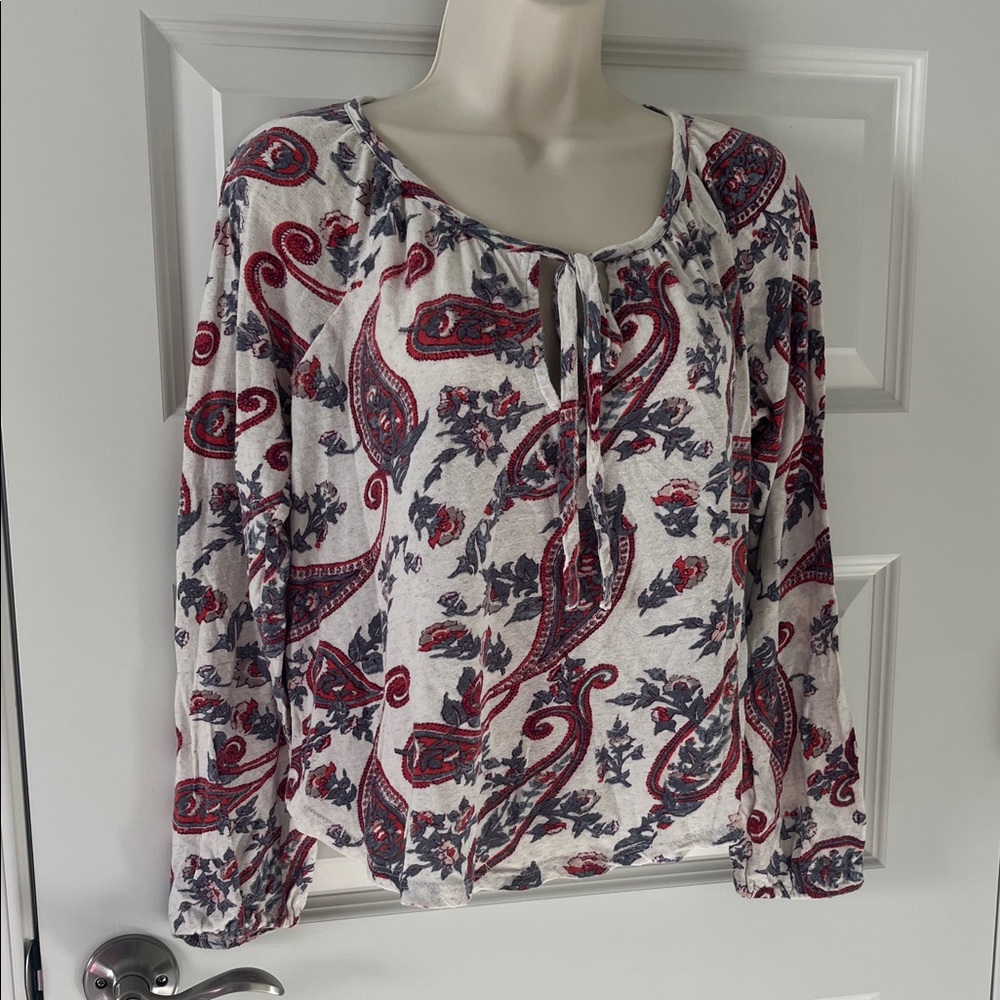 Lucky Brand Multicolor Paisley Blouse